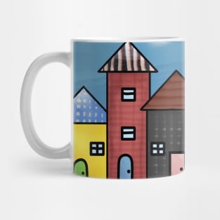 Whimsical City Street Mug